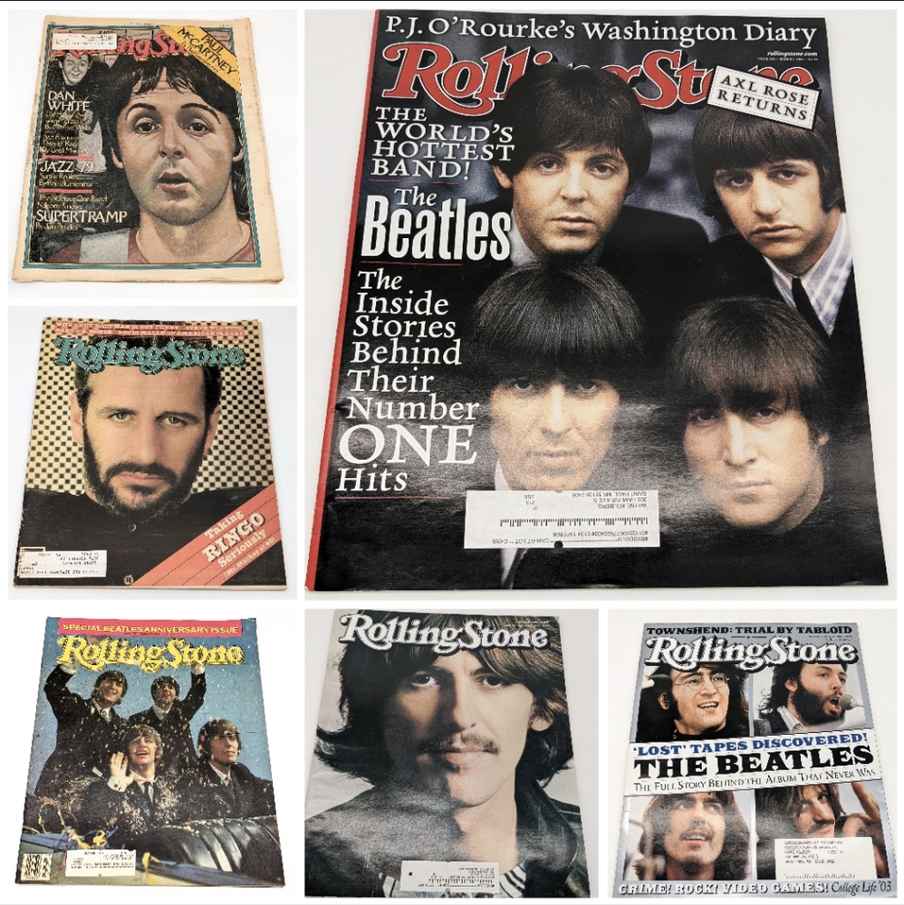 The Beatles Rolling Stone Magazine Lot of 6 Magazines Paul McCartney Ringo Star